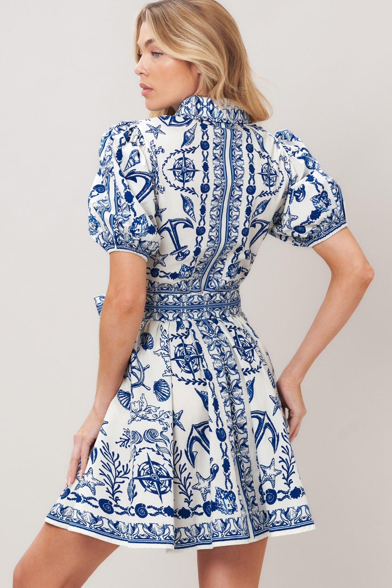 ISLAND PULSE WOVEN MINI DRESS