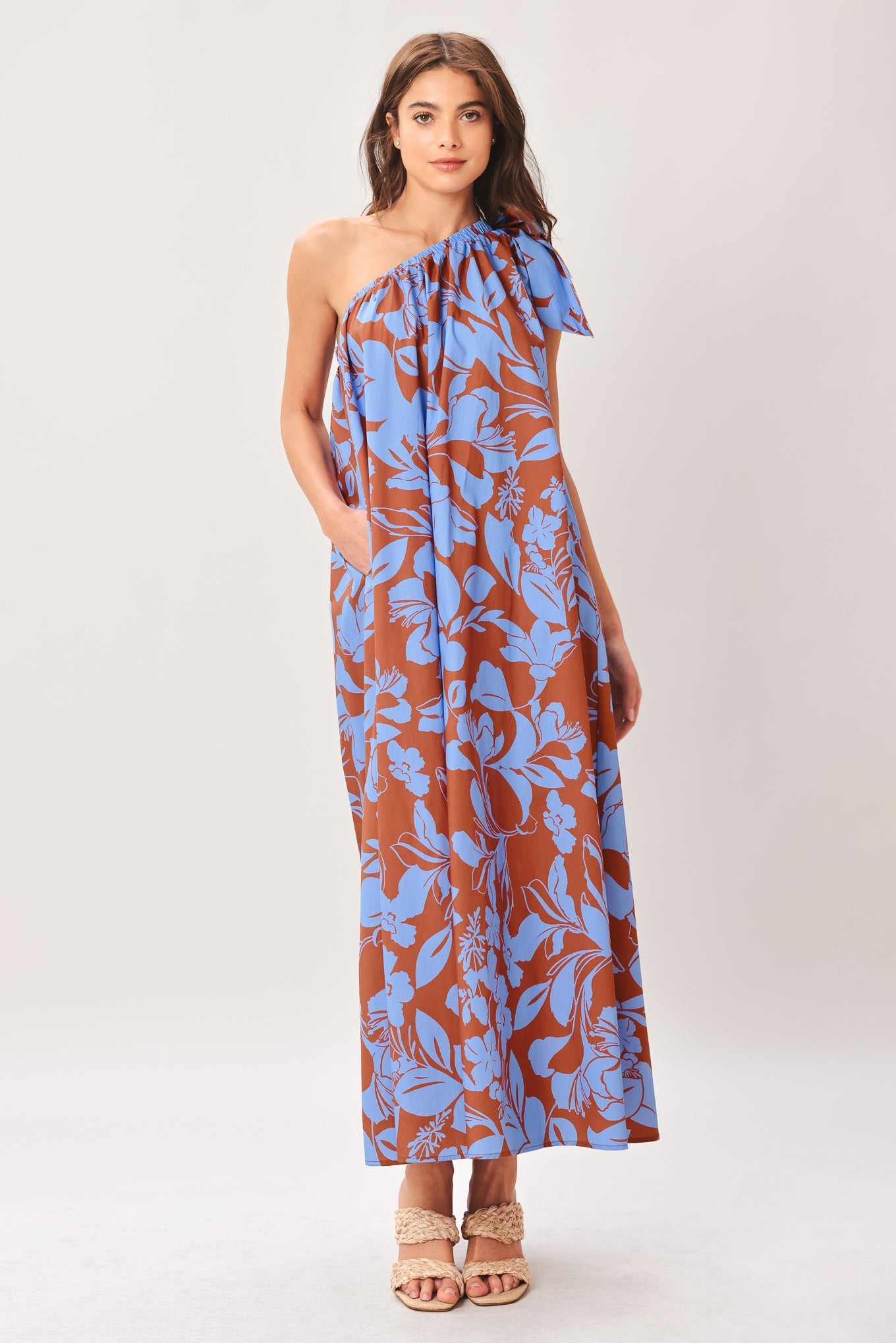 LAGOON FLOW WOVEN MIDI DRESS