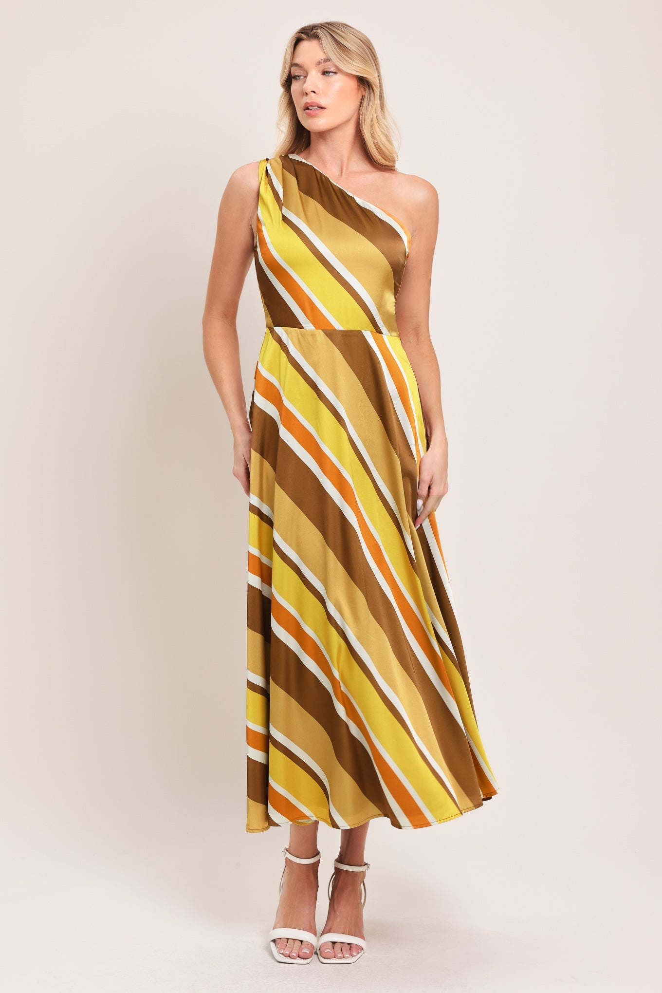 SOFT SUNSHINE WOVEN MIDI DRESS