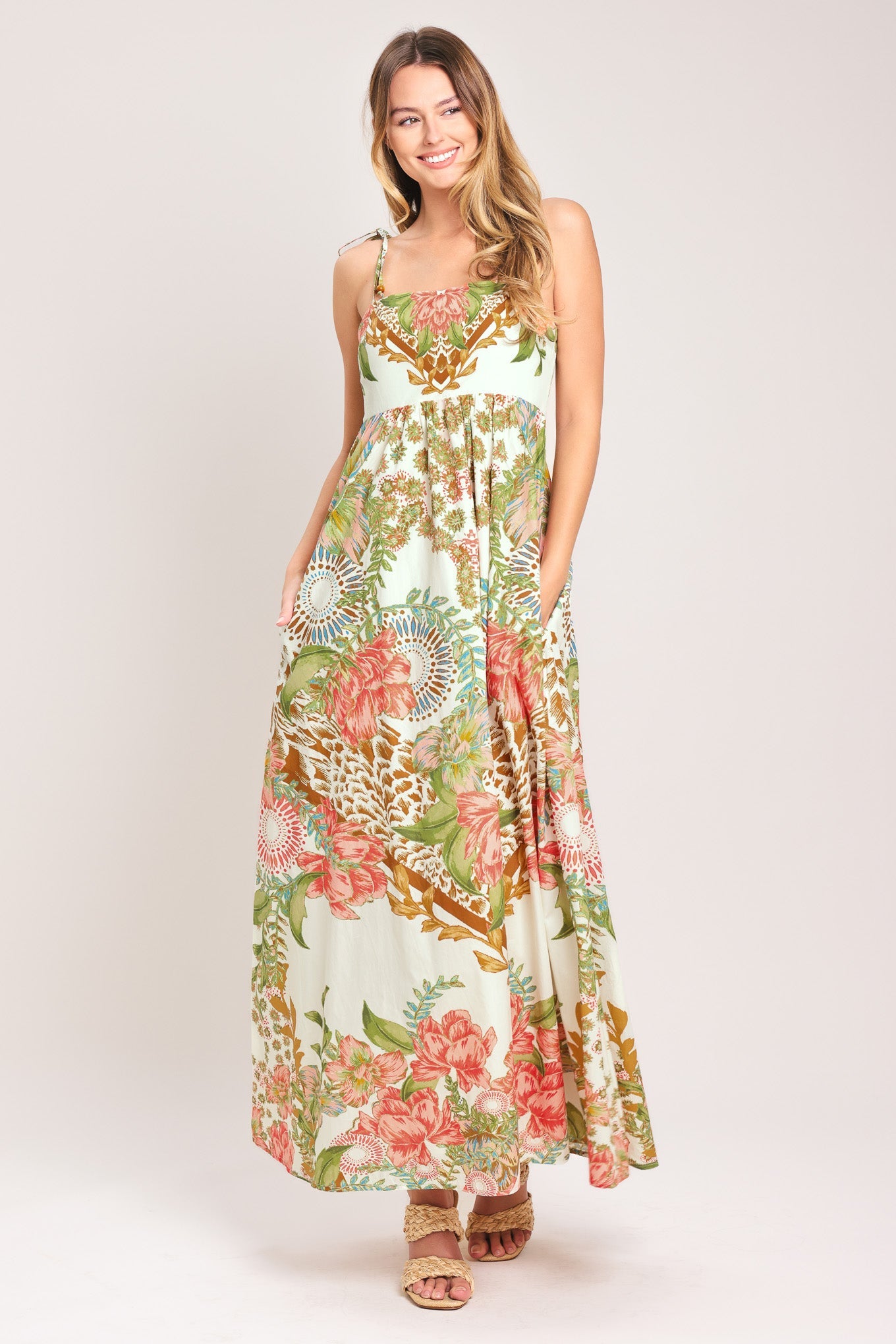 SUMMER OASIS WOVEN ANKLE DRESS