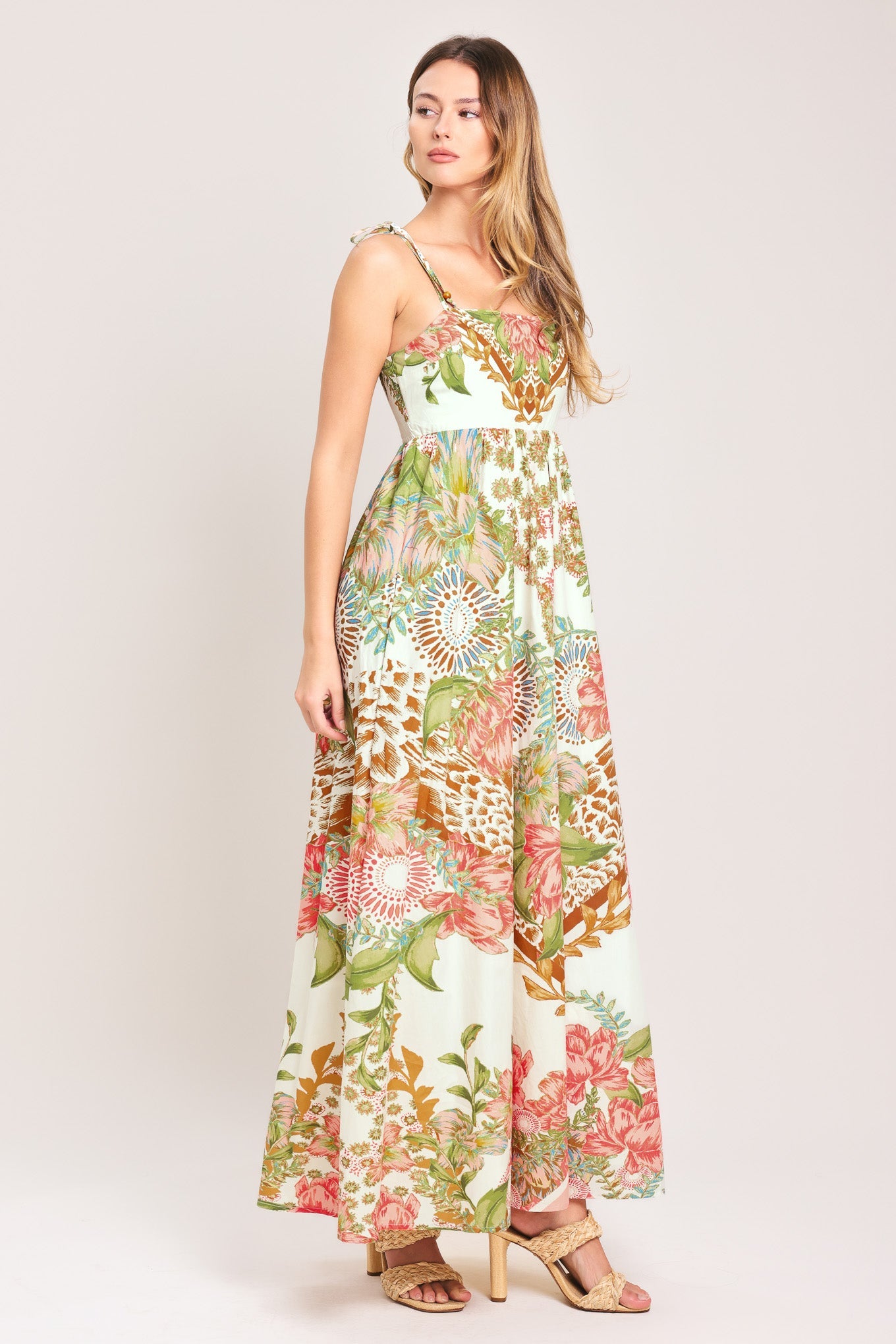 SUMMER OASIS WOVEN ANKLE DRESS