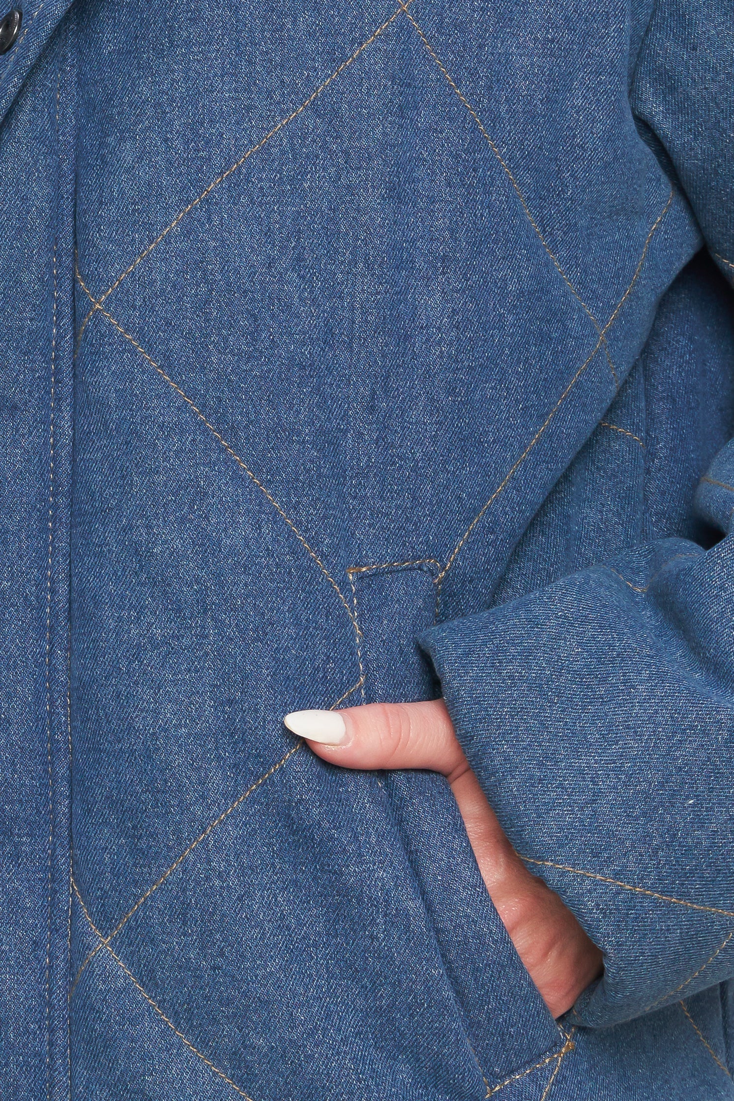 FOR GOOD QUILTED DENIM JACKET