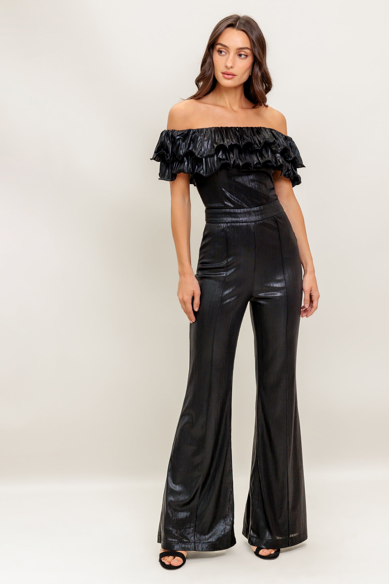ANGEL EYES COATED WOVEN JUMPSUIT