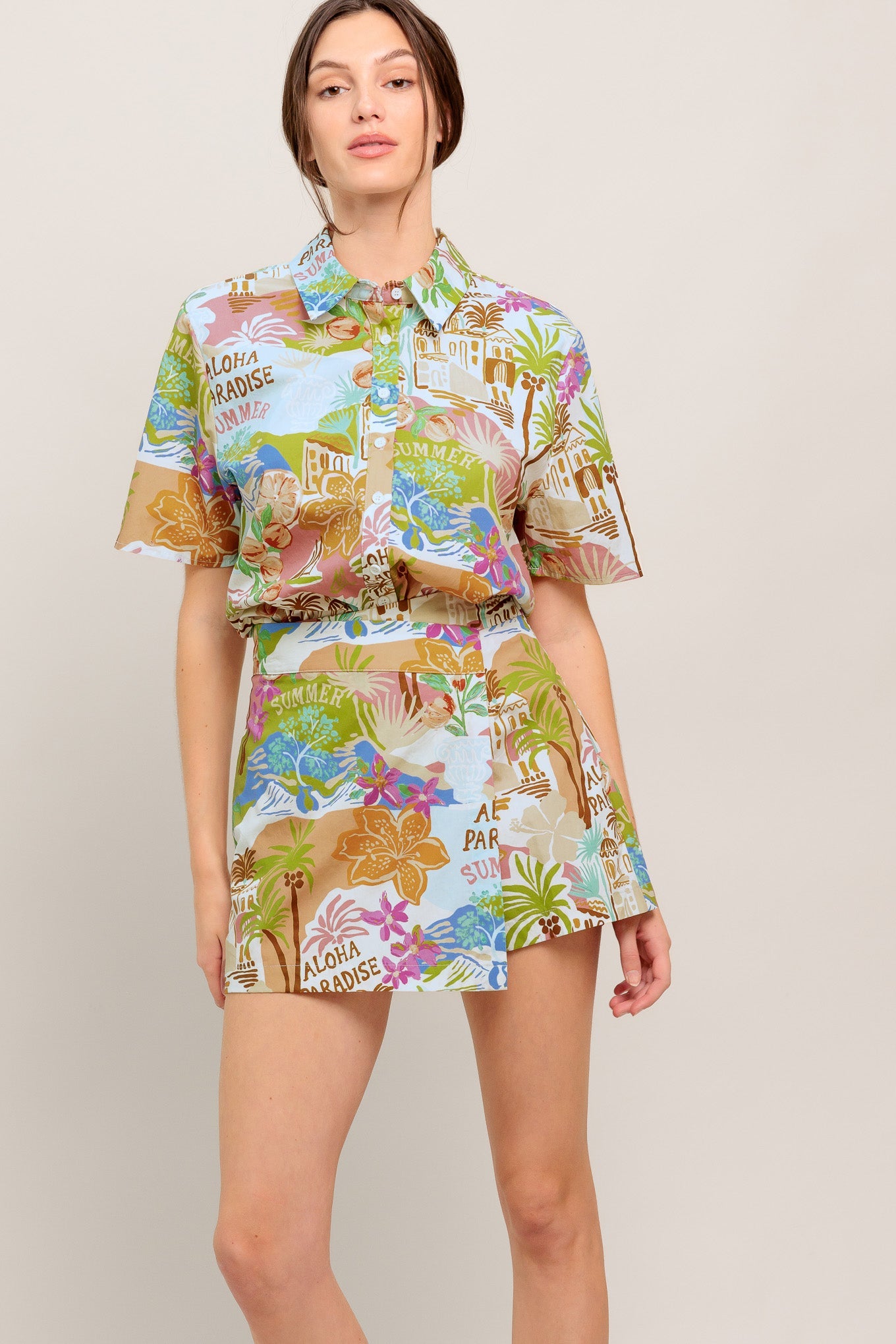 JUST ADD SUNSHINE WOVEN SKORT