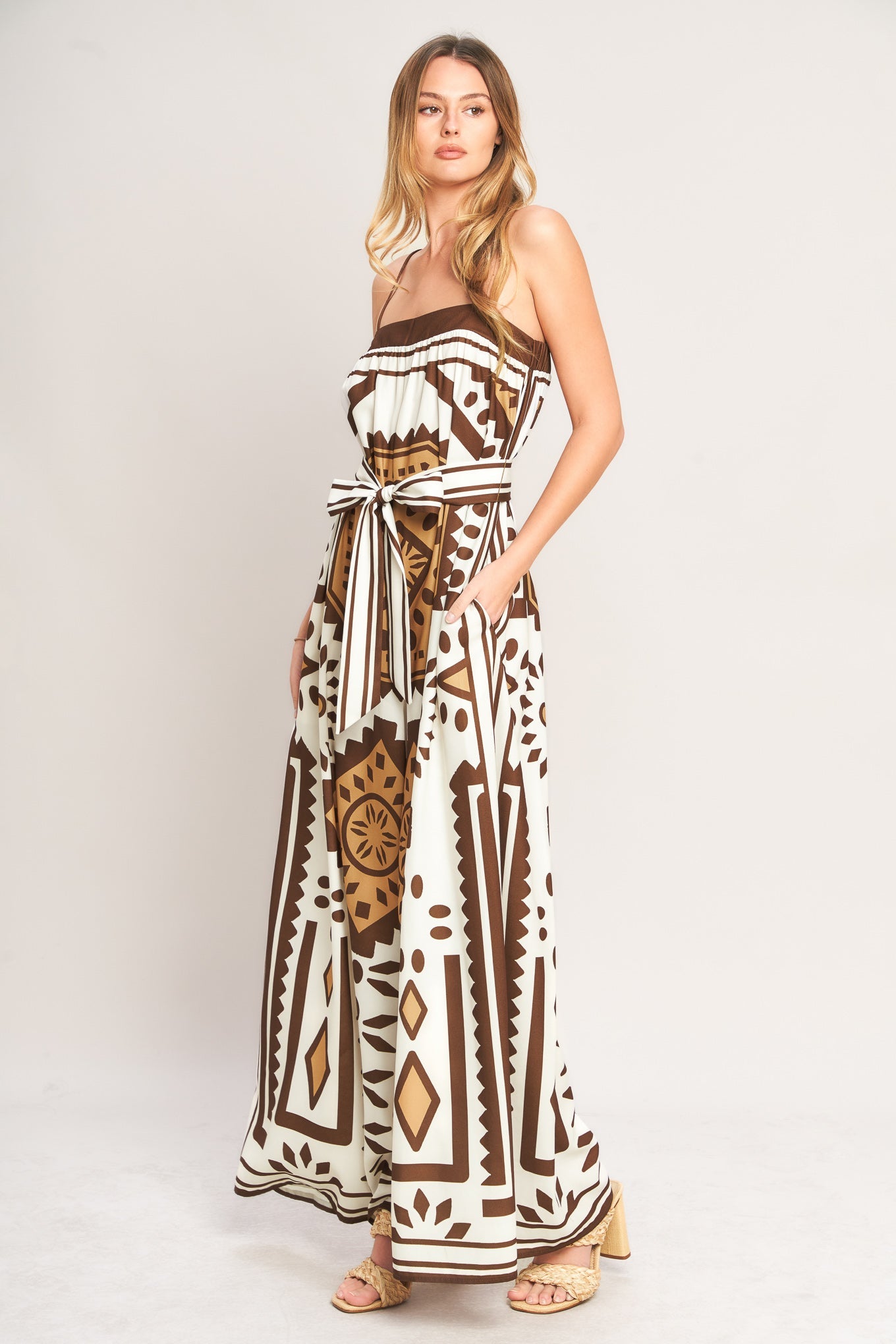 EARTHY ELEGANCE BOHO WOVEN JUMPSUIT