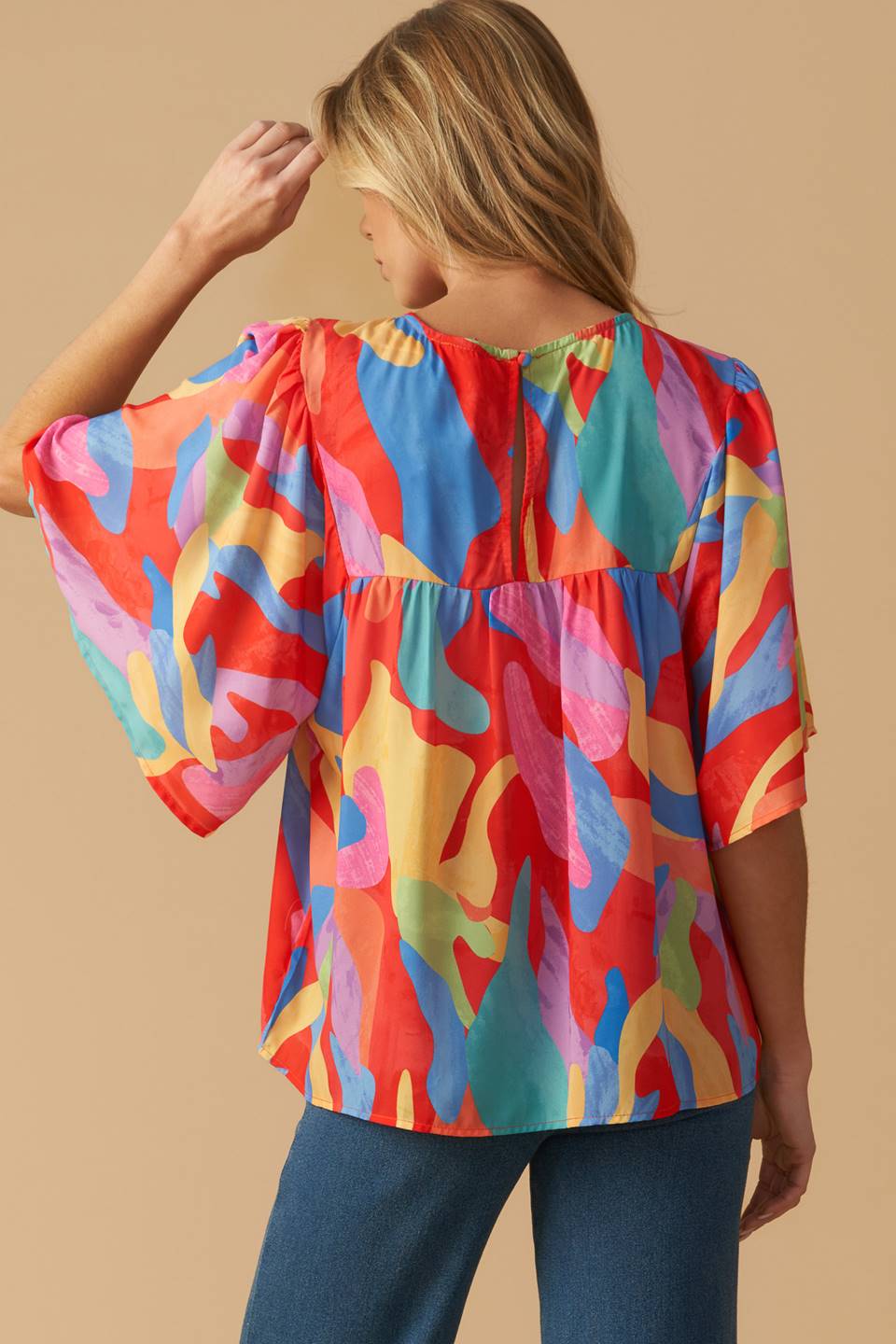 SHINING GARDEN WOVEN TOP