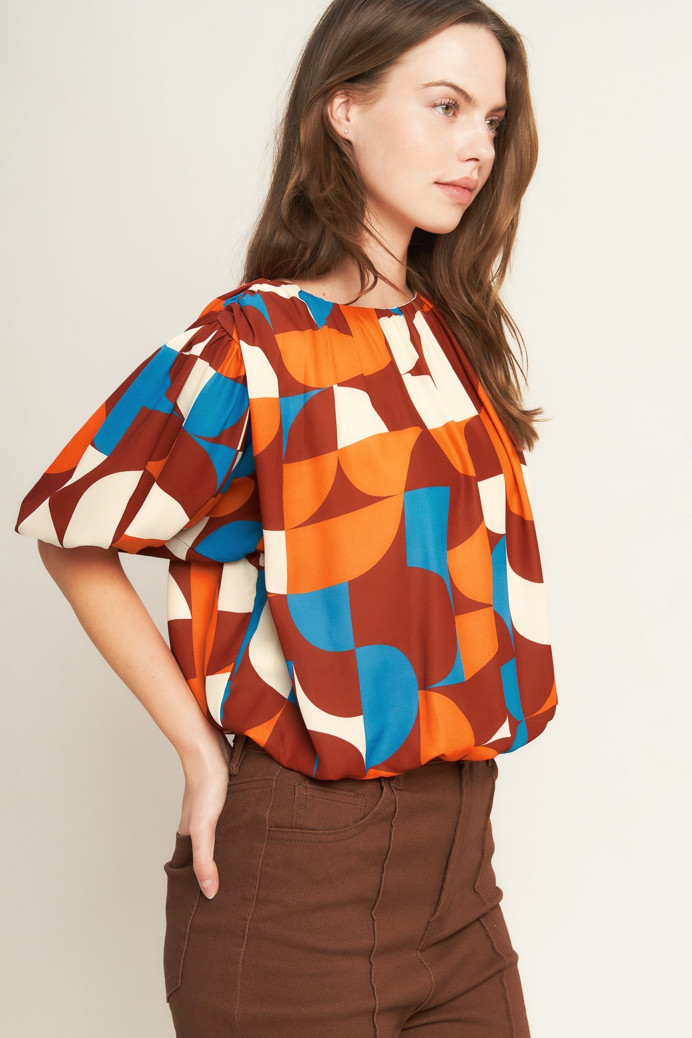 GONE IN A BLINK WOVEN TOP