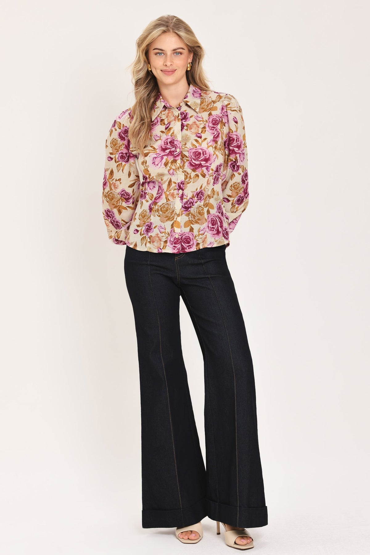 PARISIAN ROSE DREAM WOVEN TOP