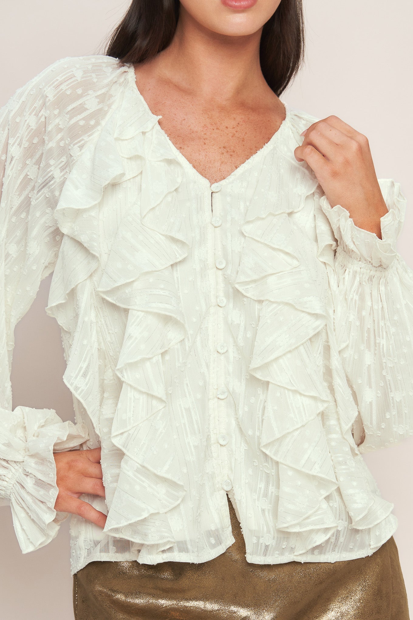 MILK & MOONLIGHT WOVEN TOP