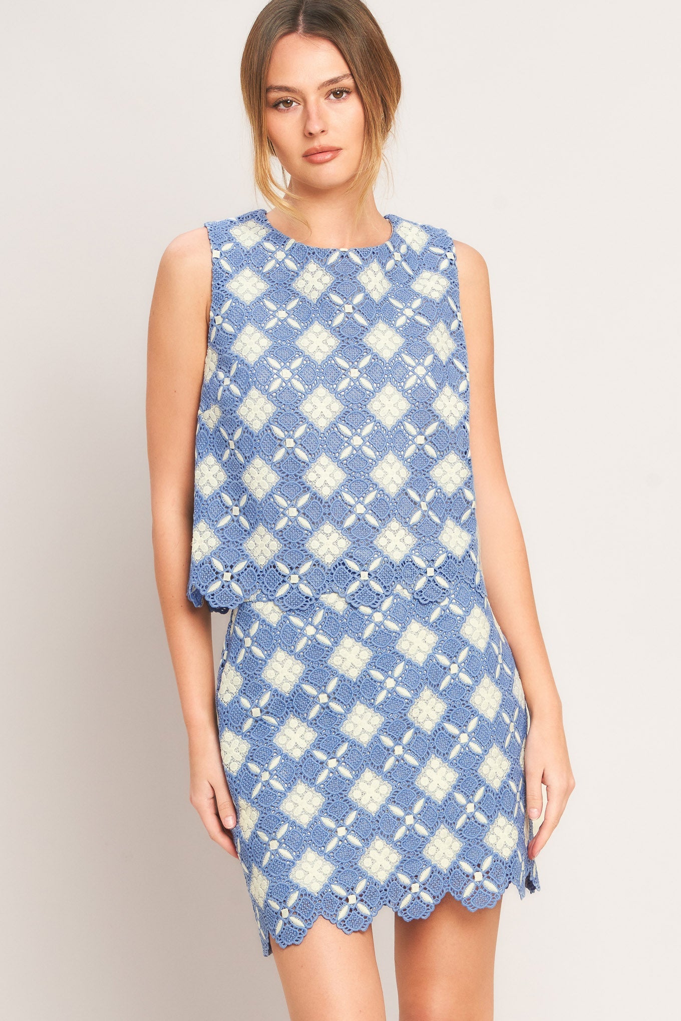 COASTAL WOVEN LACE TOP