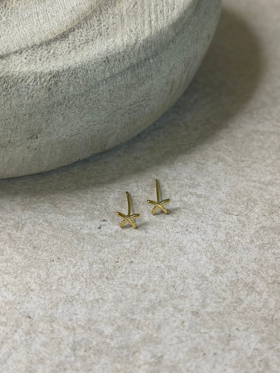 XO Gold Dipped Stud Earring Set