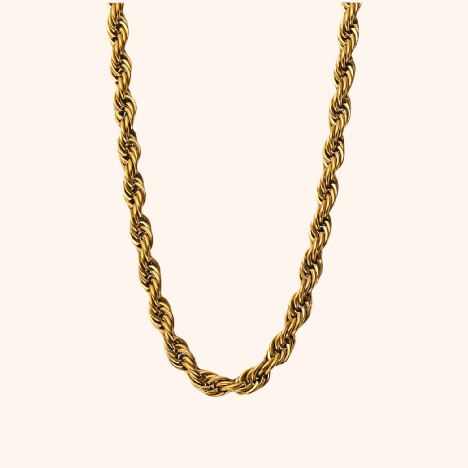 Luxurious Rope Gold Chain Necklace