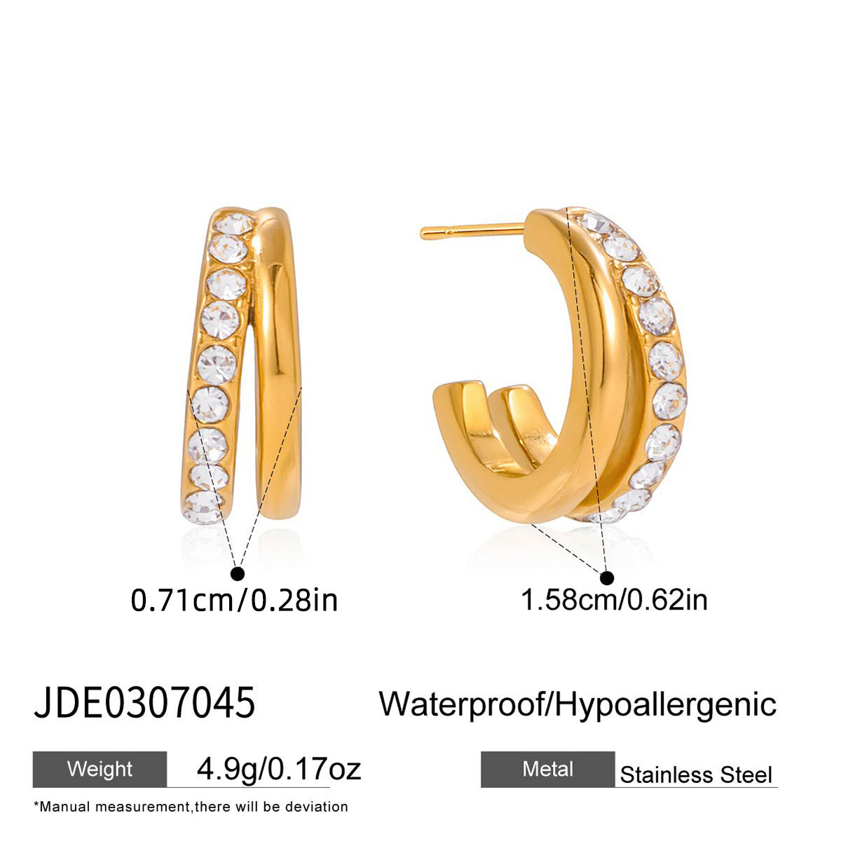 Pave Ear Cuff Earrings Collection