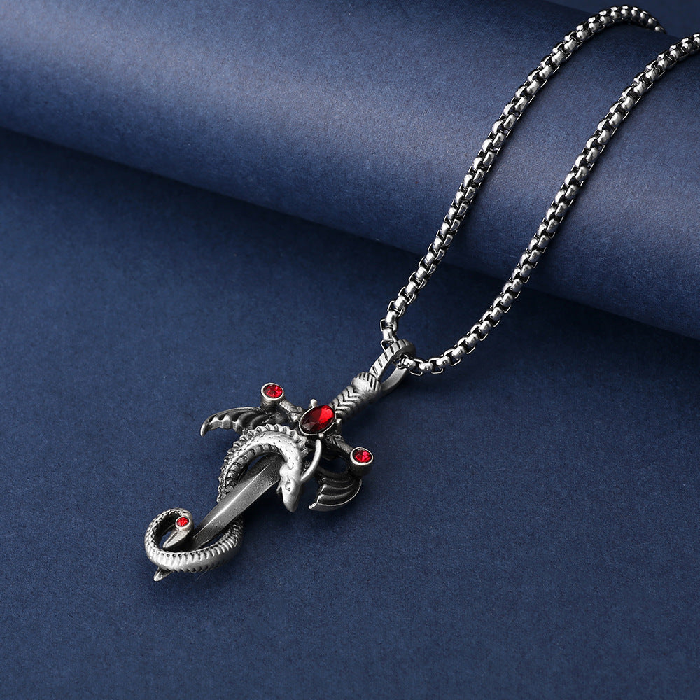 Fashionable Casual Sword Necklace For Men