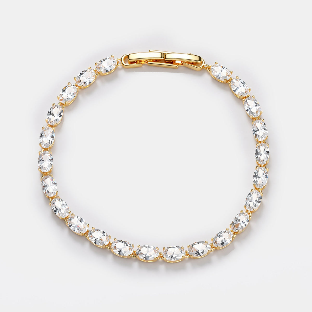 Simple And Stylish Oval Zircon Bracelet For Women