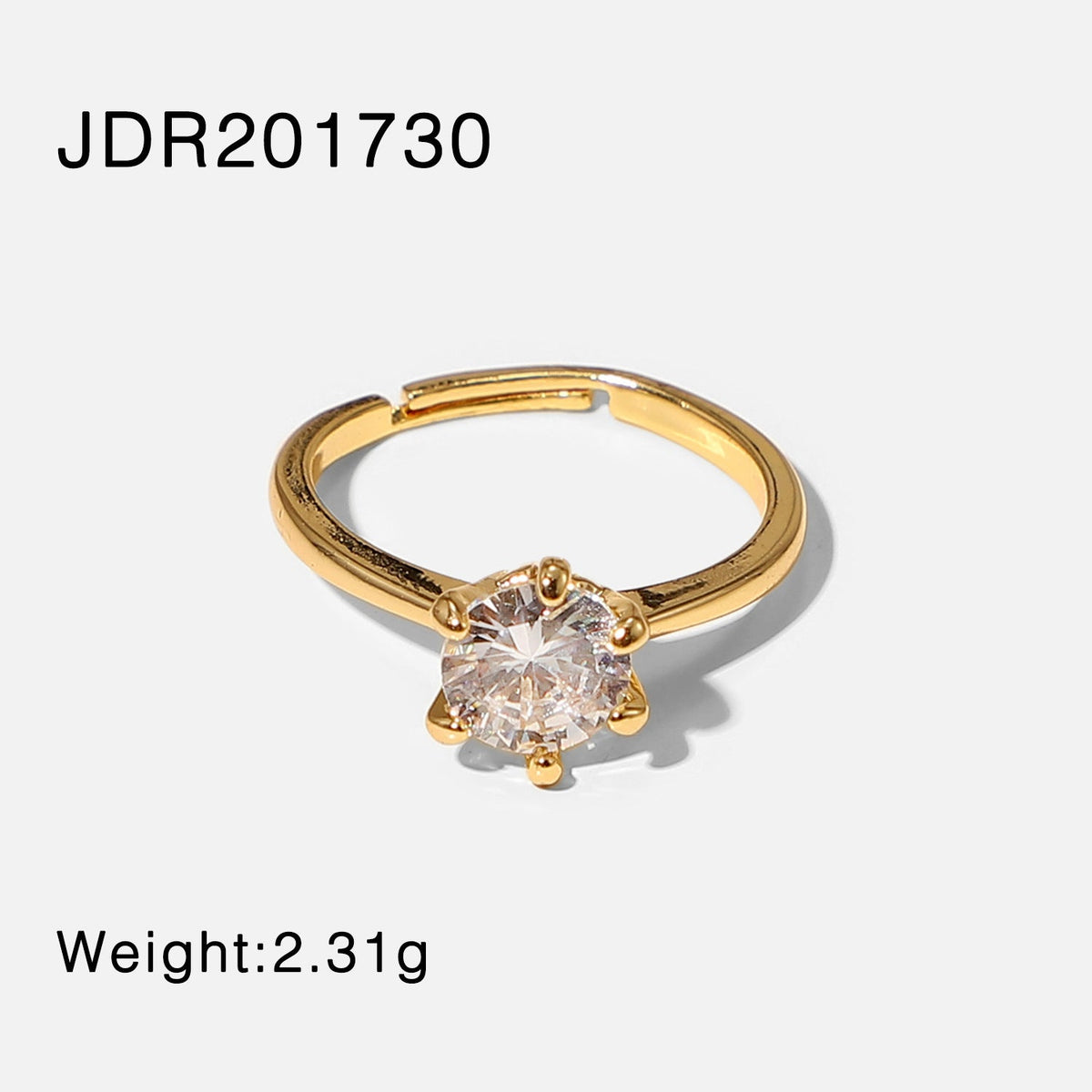 Geometric Zircon Ring Assortment