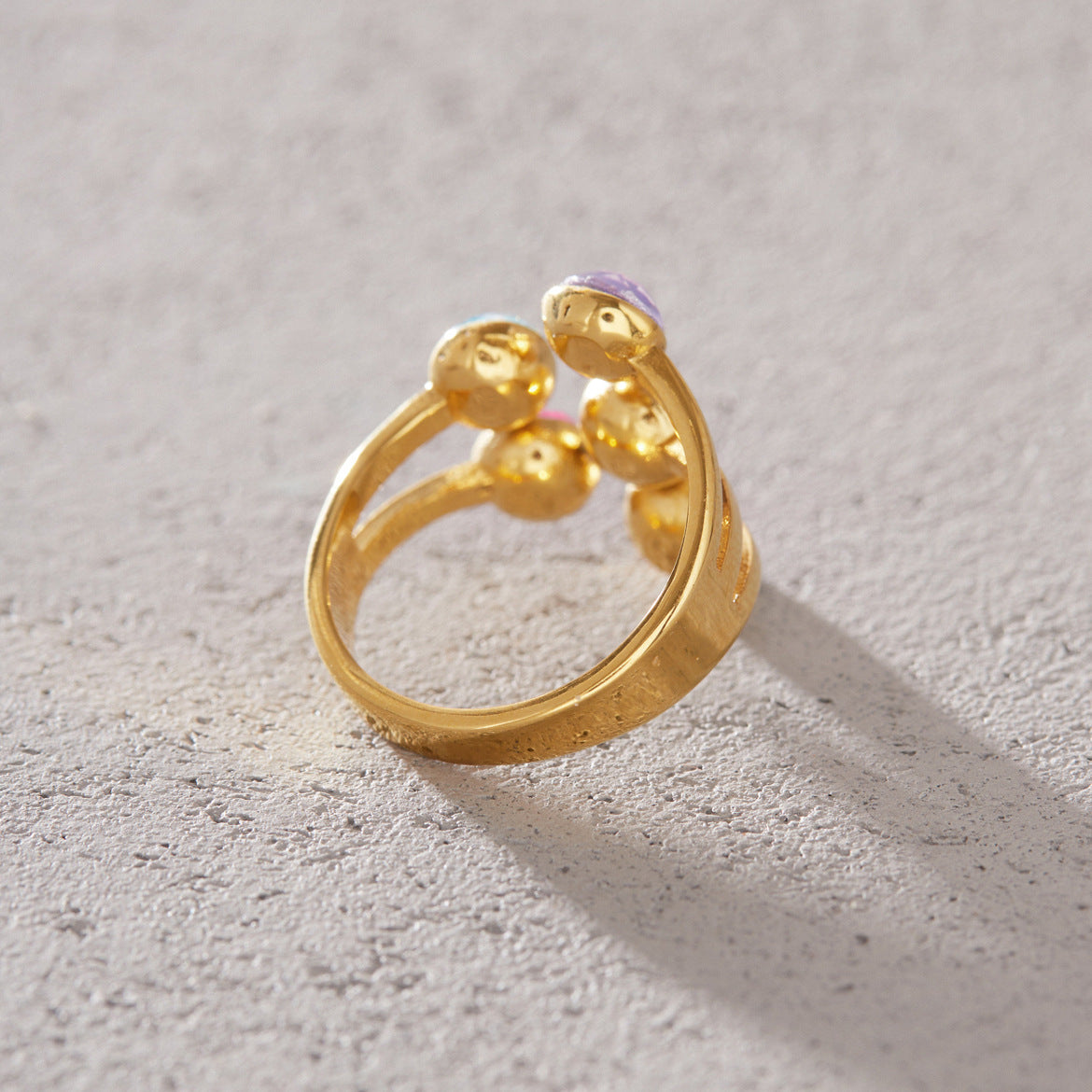 Color Zircon Open Ring Collection