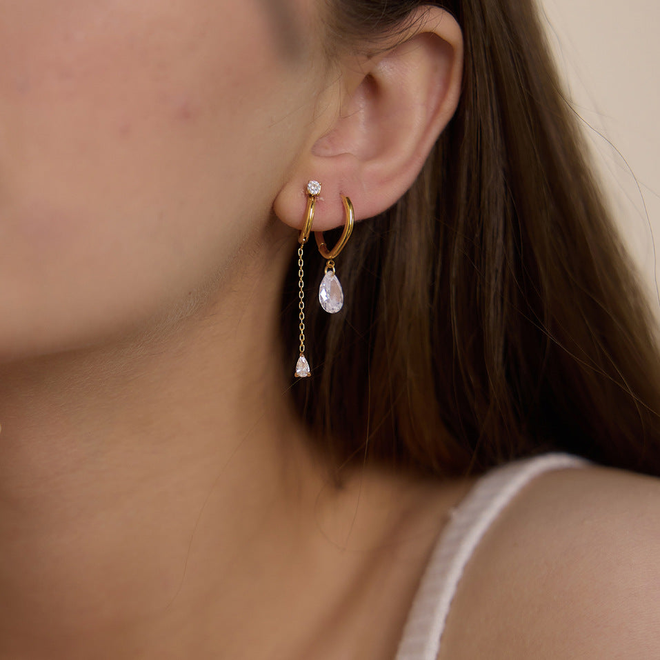 Pearl Chain Drop Earrings Collection