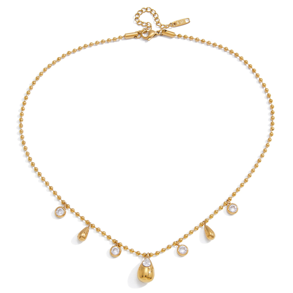 Zircon Teardrop Necklace