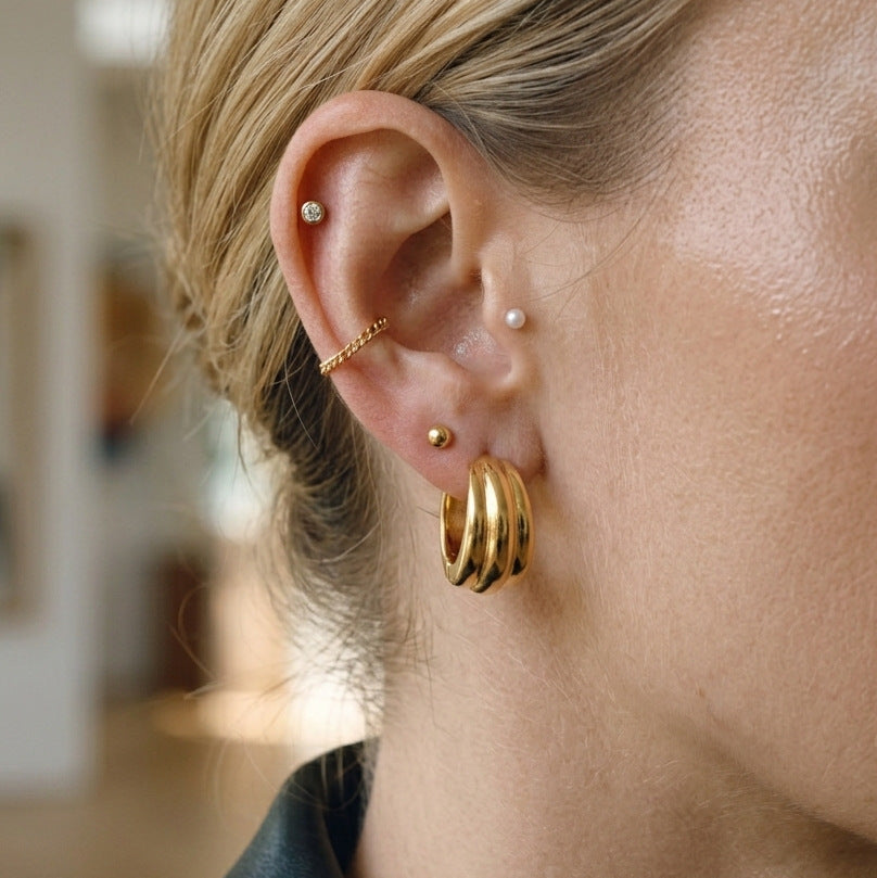 Fluted Hoop Earrings Collection