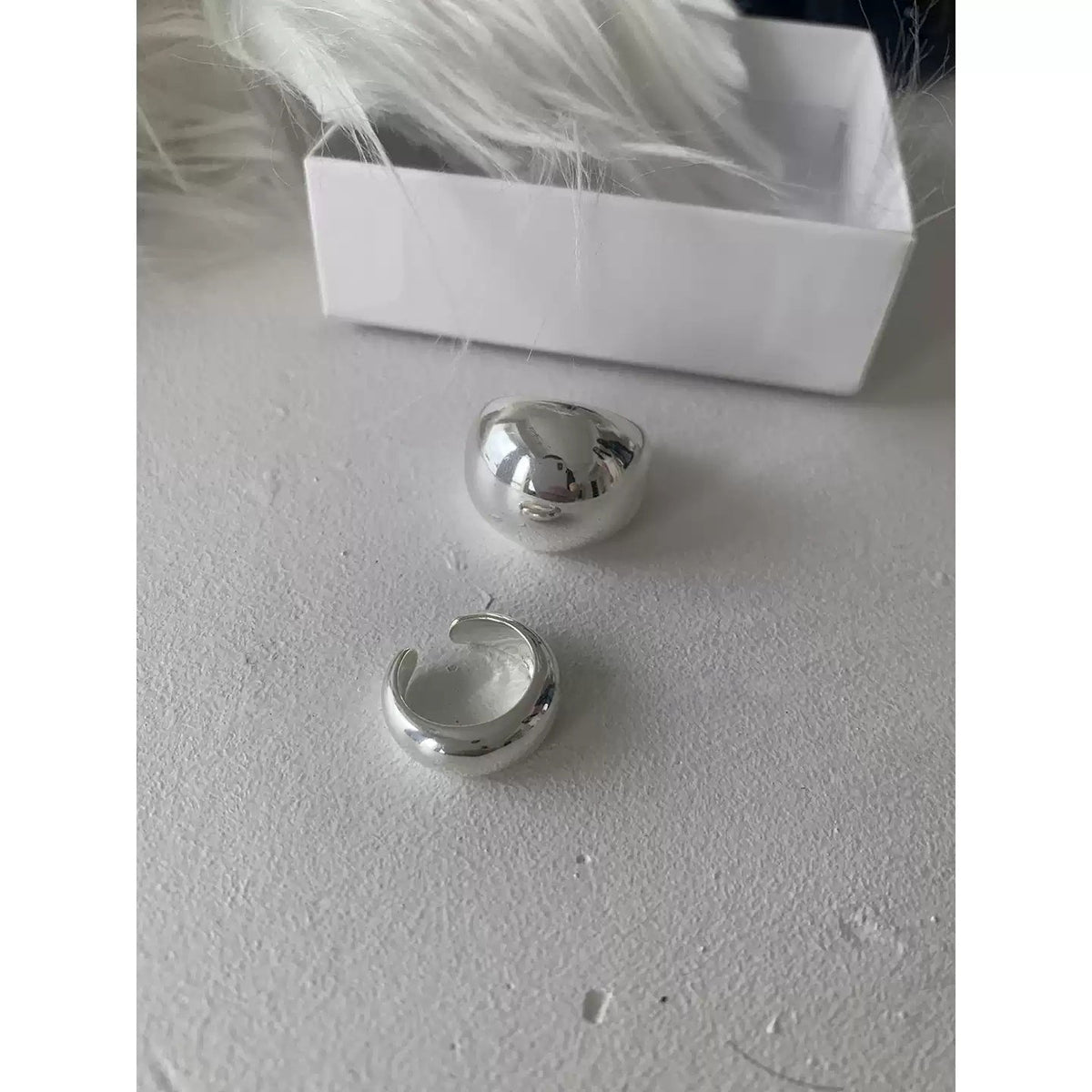 Versatile Smooth-surface Chubby Minimalist Ring For Stacking