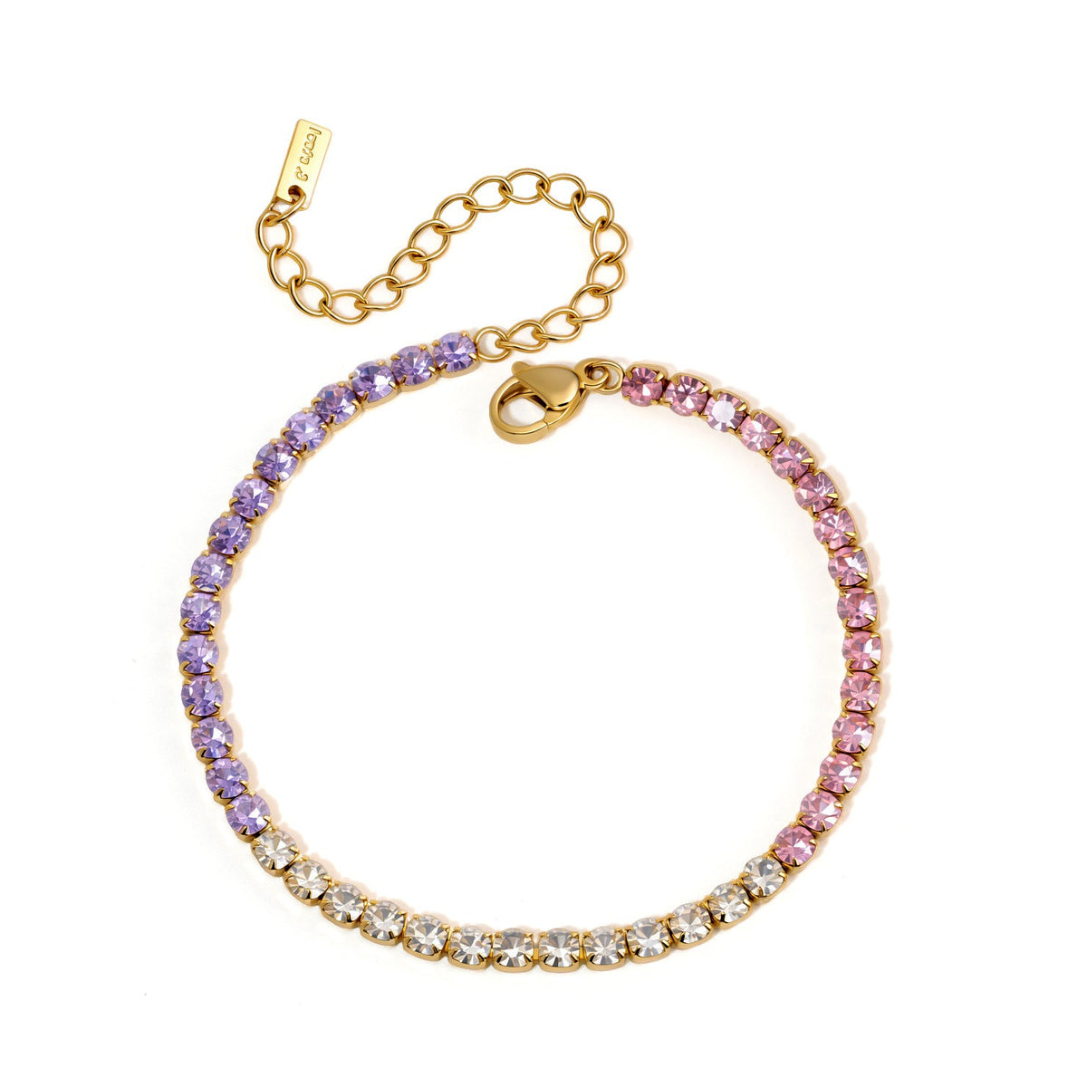 Color Zircon Chain Bracelet Collection
