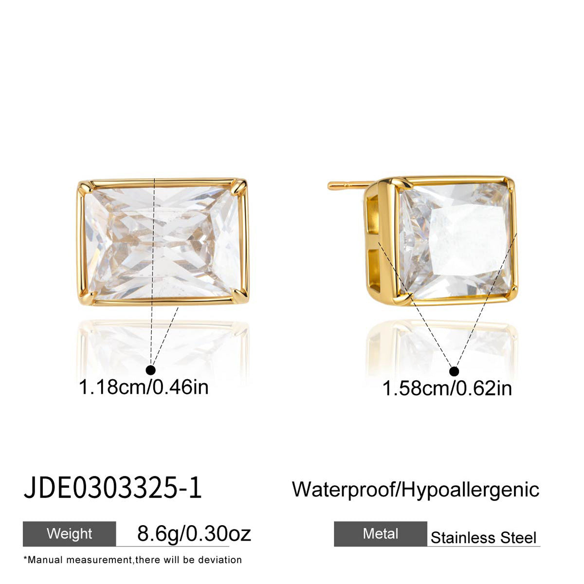 Fancy Cut Zircon Stud Earrings Collection