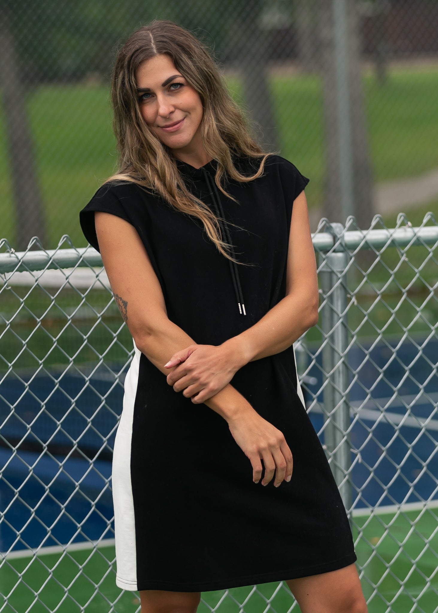 Asher Hooded Sweatshirt Dress