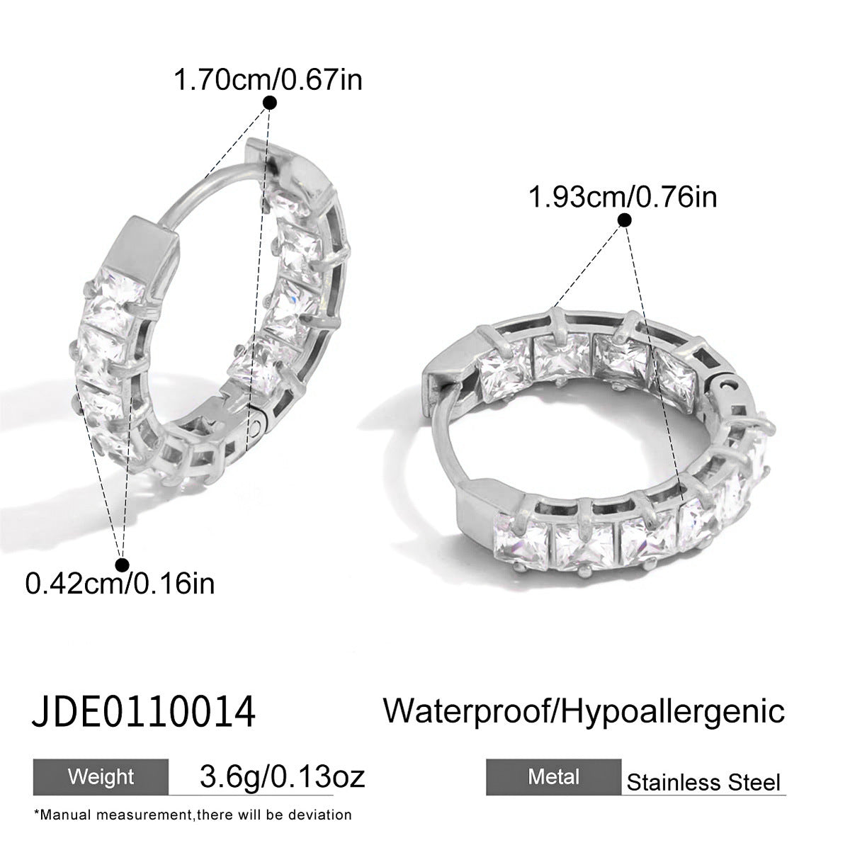 Green Zircon Hoop Earrings Collection
