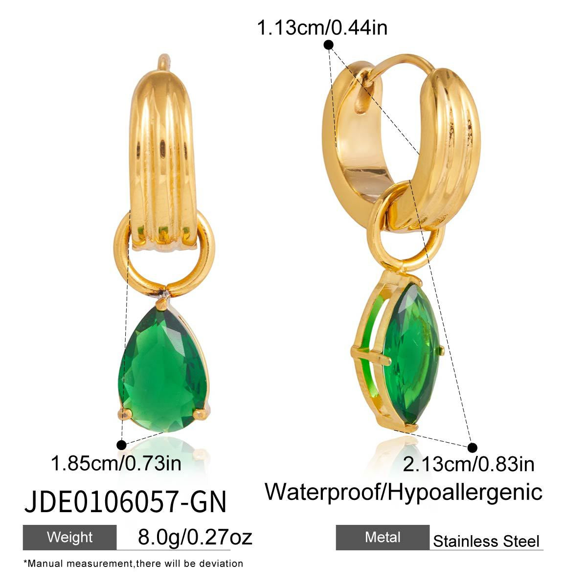Green Zircon Earrings Collection