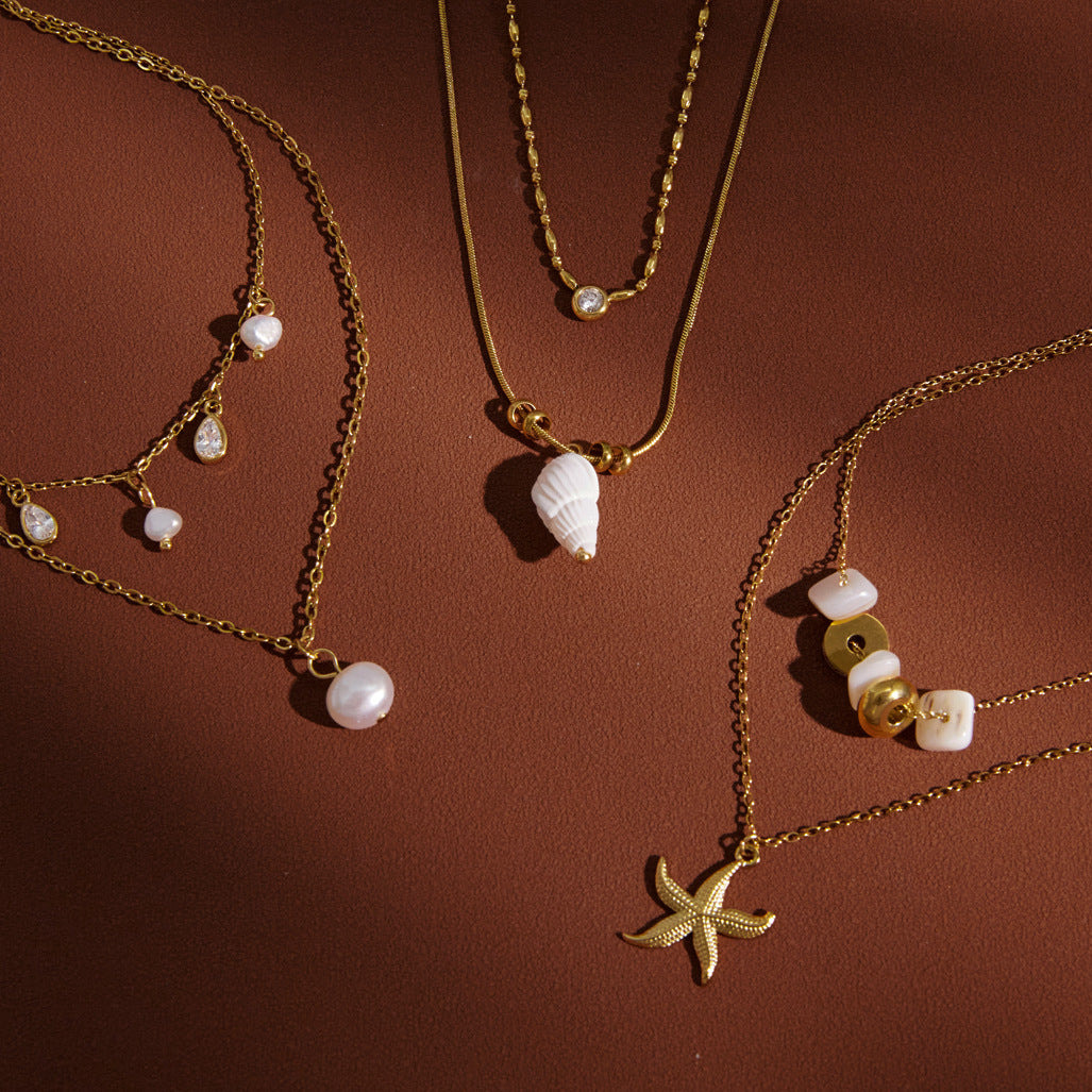 Pearl Charm Necklace Collection