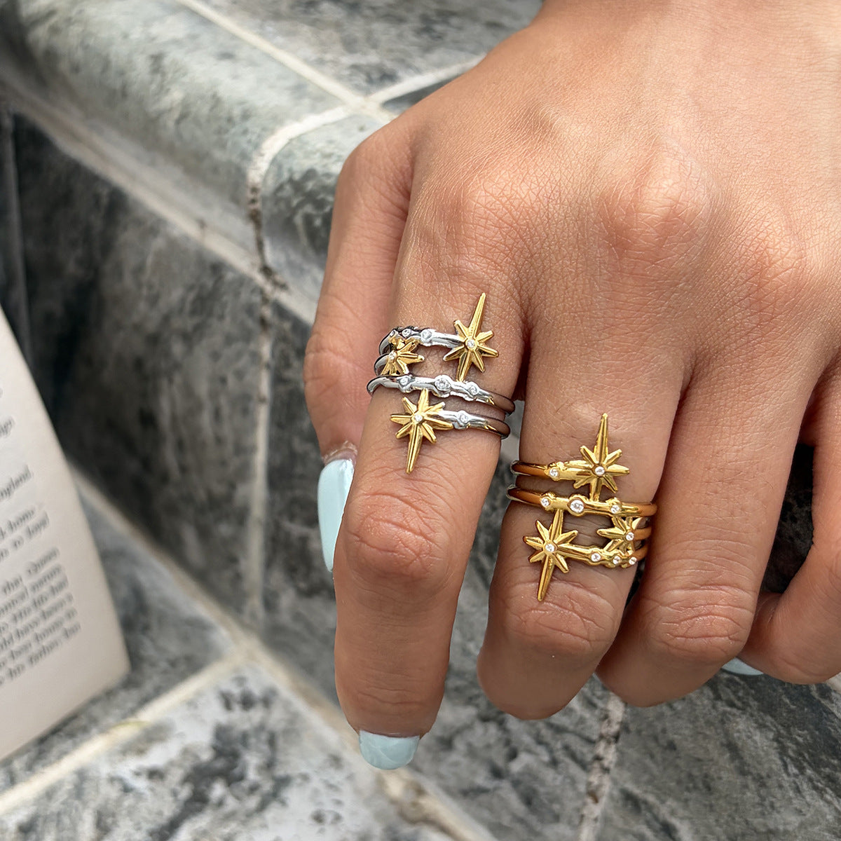 Starburst Zircon Ring Collection