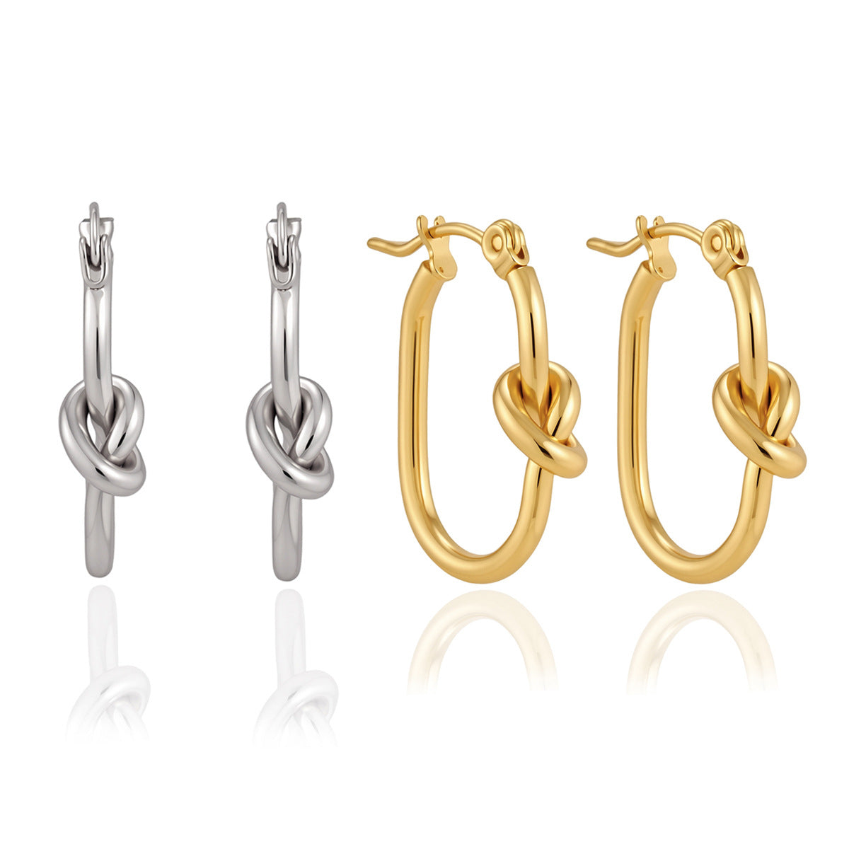 Knotted Huggie Earrings Collection