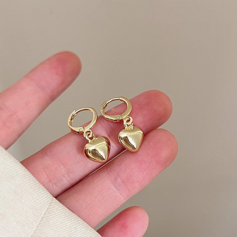 925 Silver Needle Internet Celebrity Same Style Gold Earrings Women's Light Luxury High-end Elegant All-match Earrings Retro New Earrings