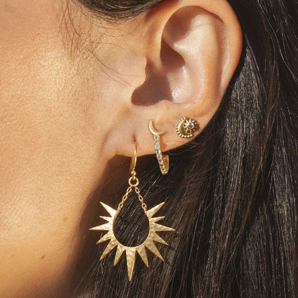 Sun Tassel Drop Earrings