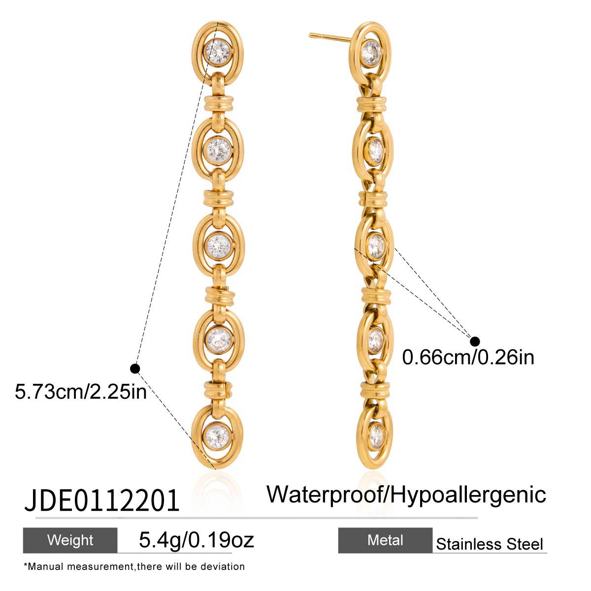 Color Zircon Tassel Earrings Collection