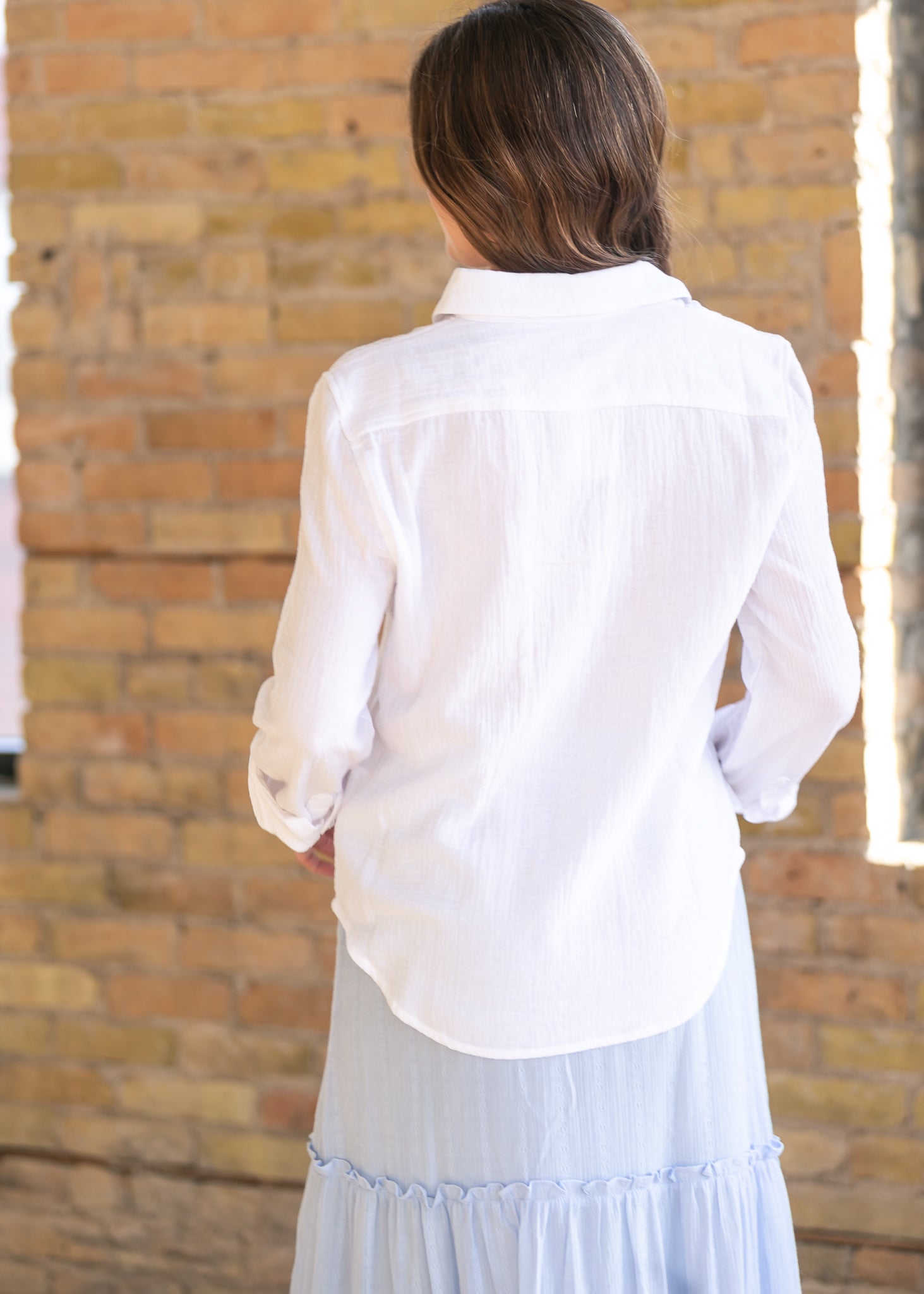 Bailey Cotton Gauze Button Down Top