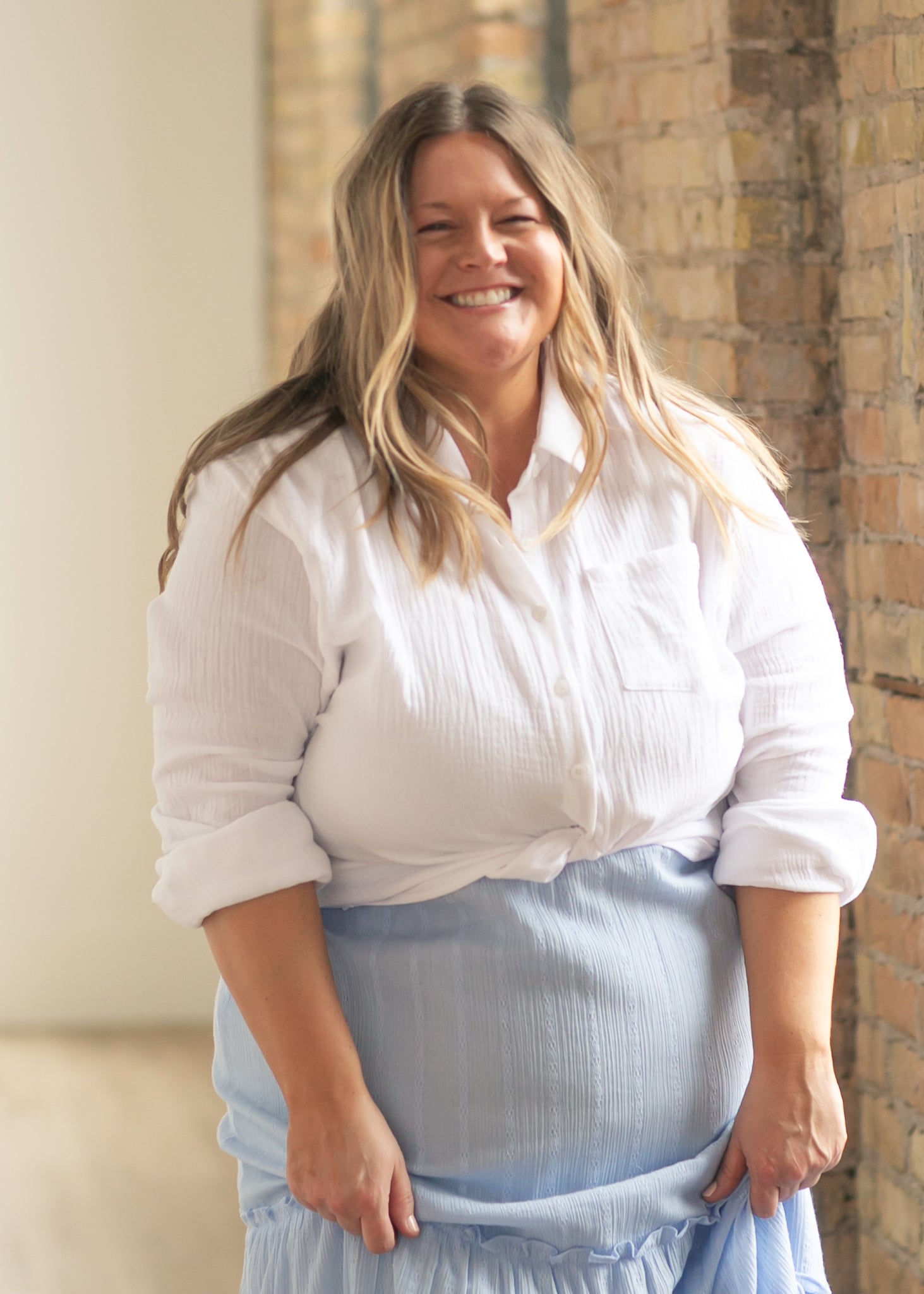 Bailey Cotton Gauze Button Down Top