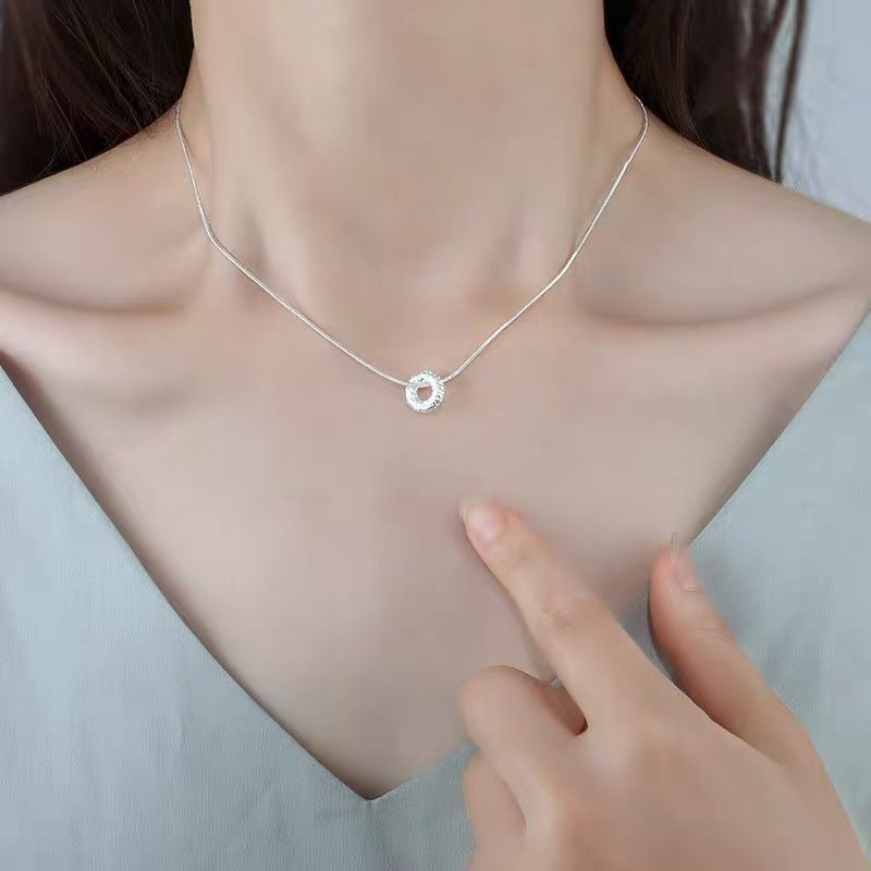 S925 Sterling Silver Pearl Necklace For Women, Niche Design, Light Luxury, Stylish And Versatile, High-End Clavicle Chain Accessory, Trendy