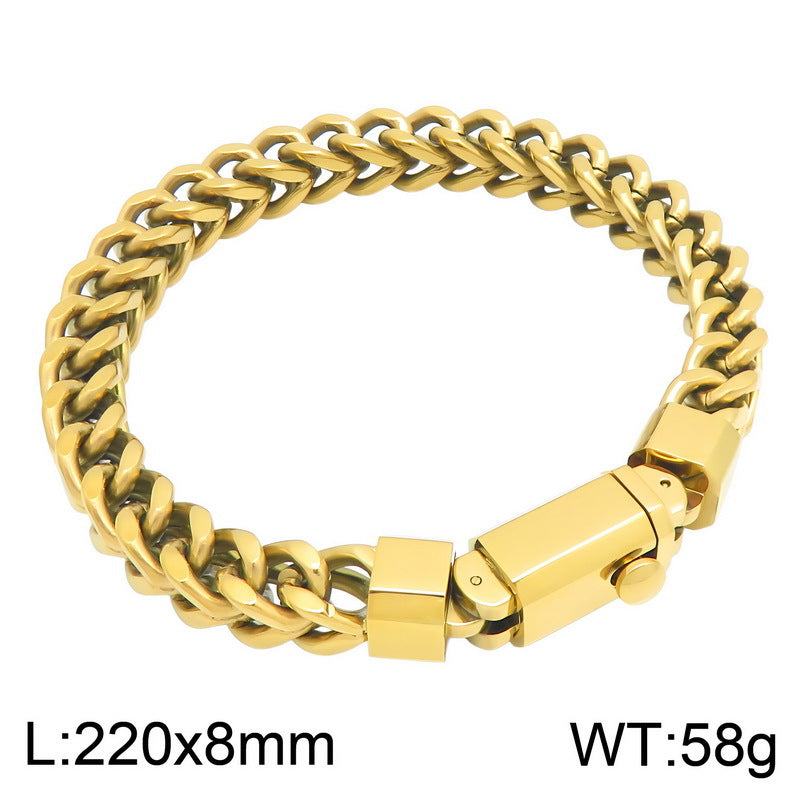 Fashionable And Simple Round-Grinding Dragonbone ChainTrendy For Men