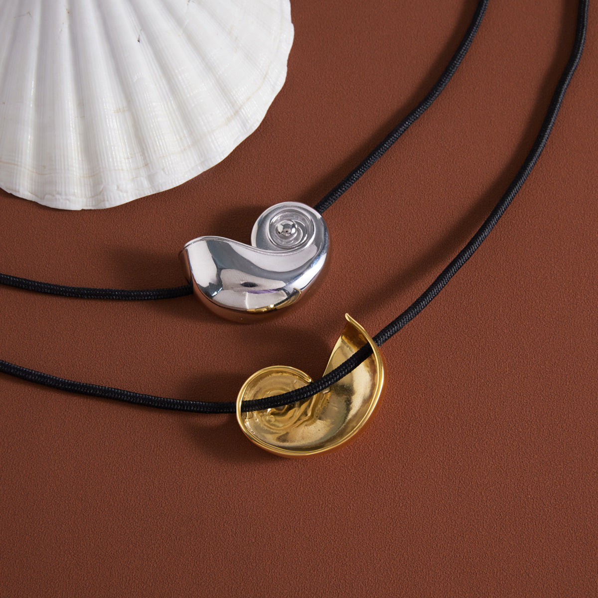 Conch Pendant Cord Necklace Collection