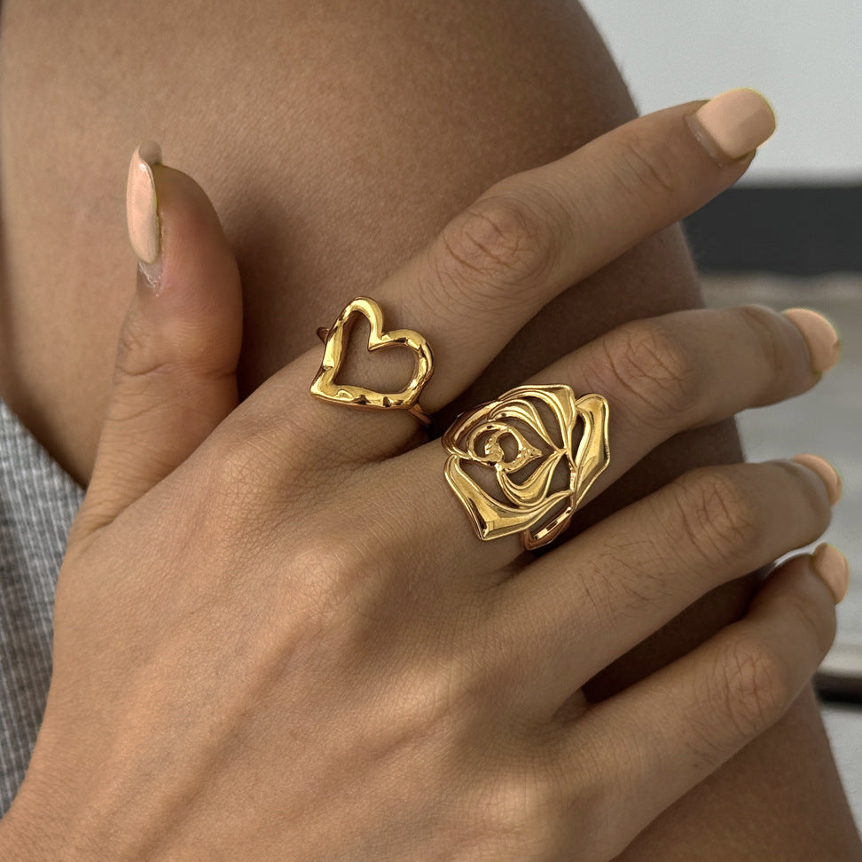 Heart Motif Ring Collection