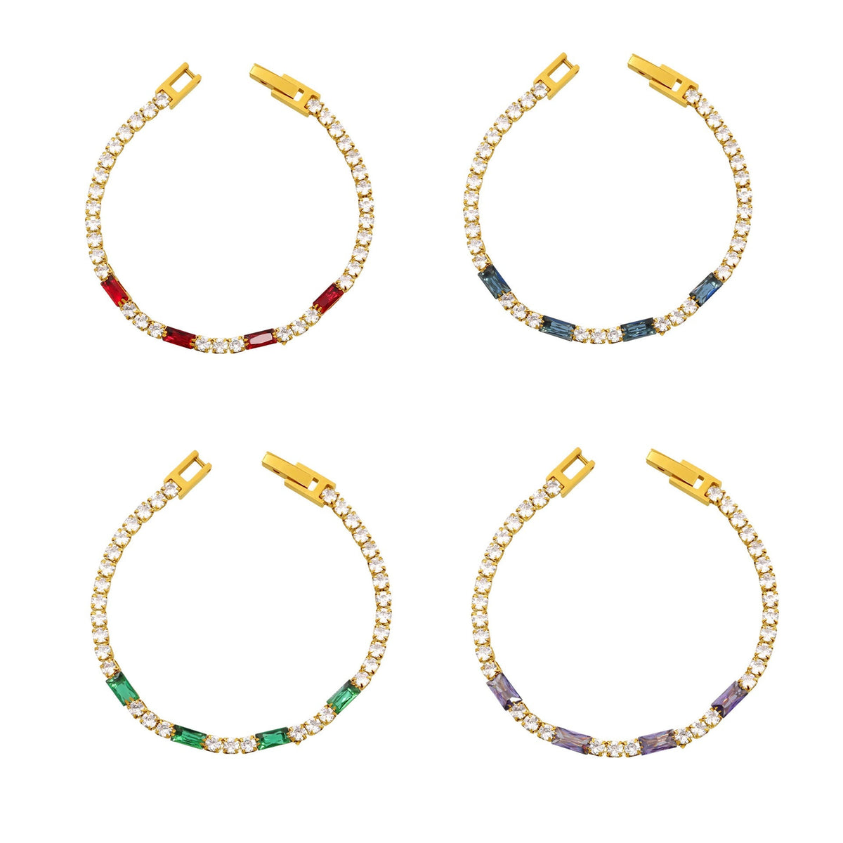 18K gold gemstone design luxury bracelet