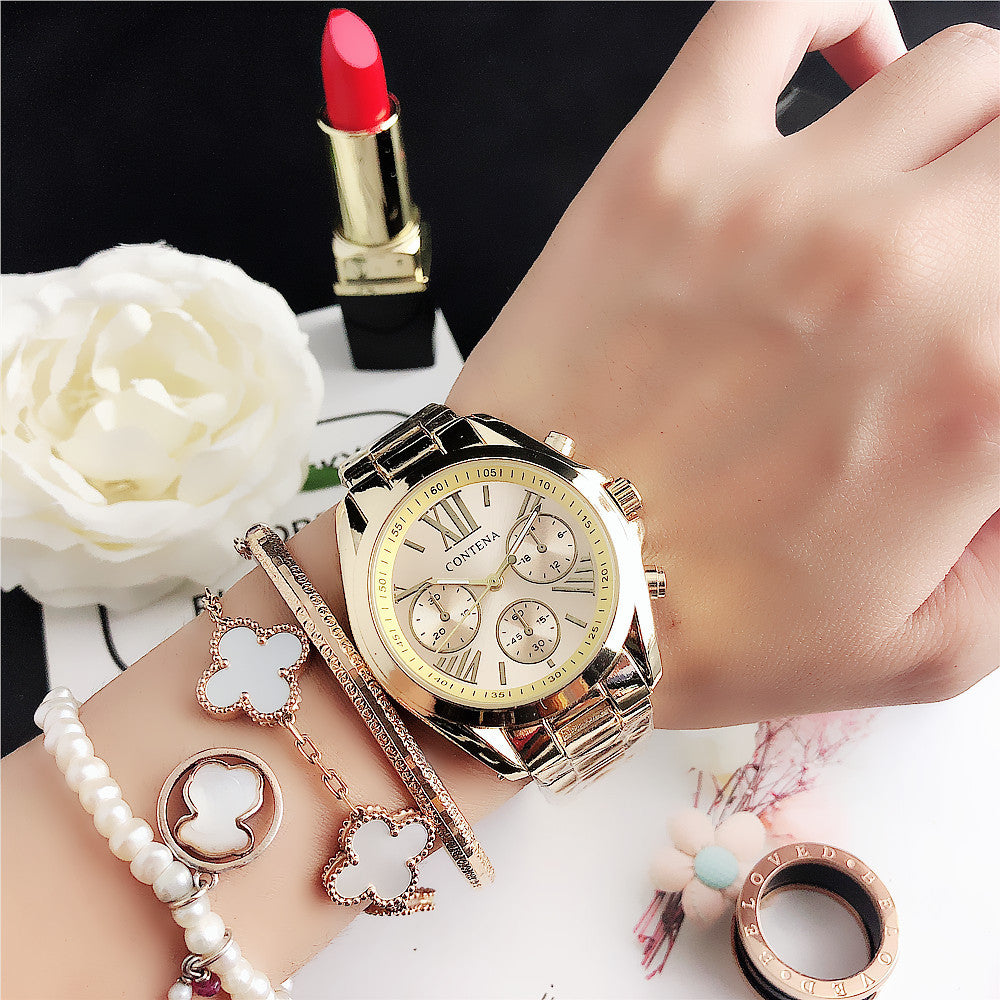 Women's Fashion Diamond Quartz Mesh Strap Watch