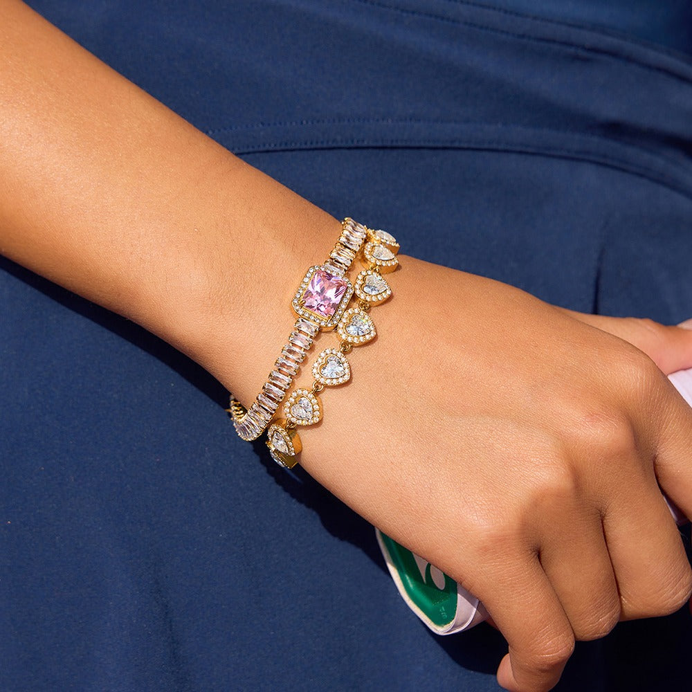 Pink Zircon Bracelet Collection
