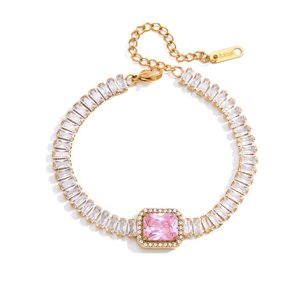 Pink Zircon Bracelet Collection