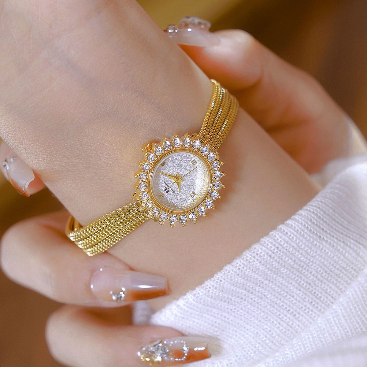 Light-luxury Sun-patterned Gesang Flower Watch An Elegant Timepiece