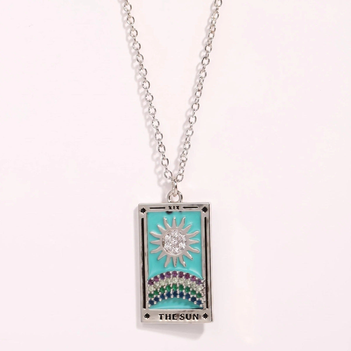 Enamel Tarot Card Pendant Necklace Collection