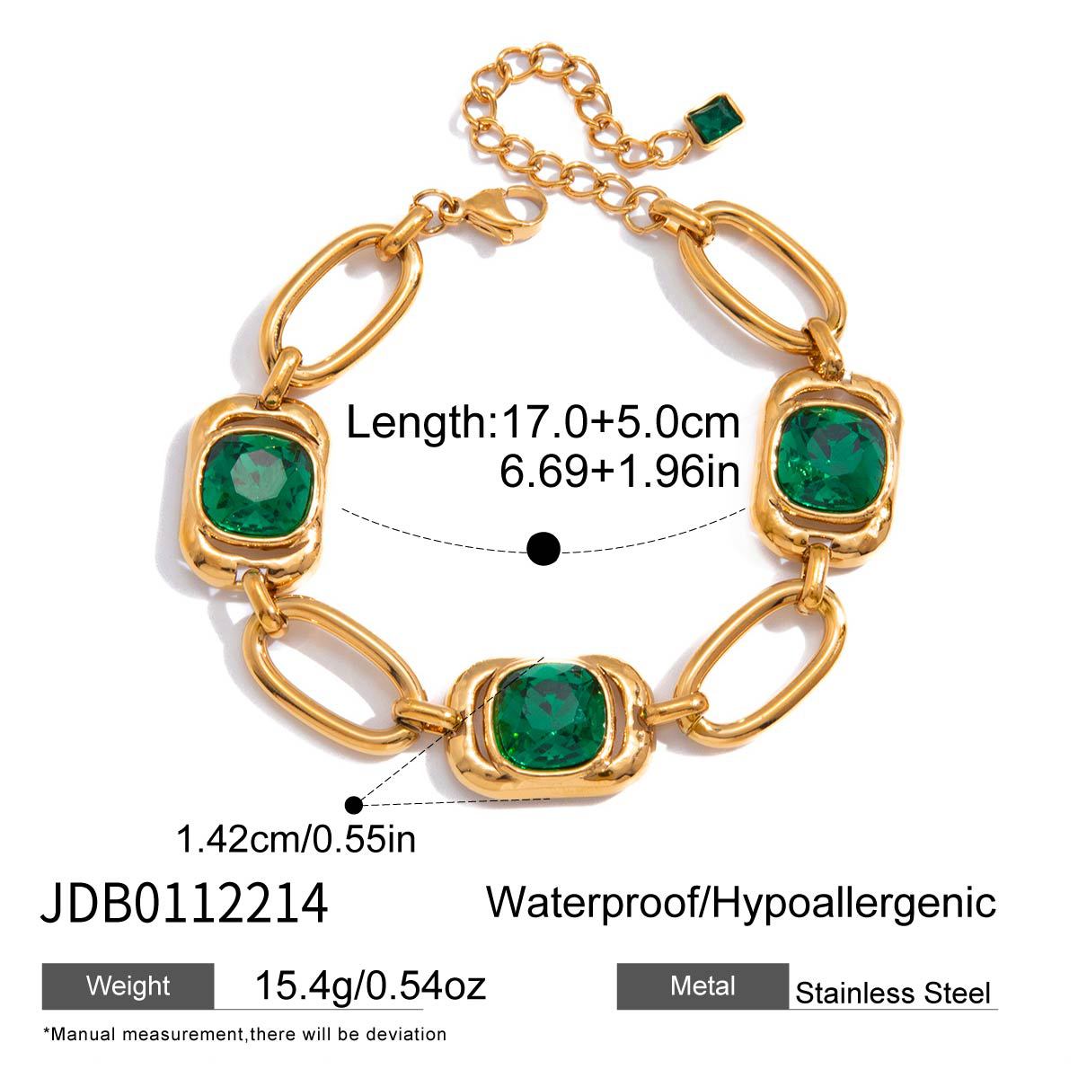 Green Glass Bracelet Collection