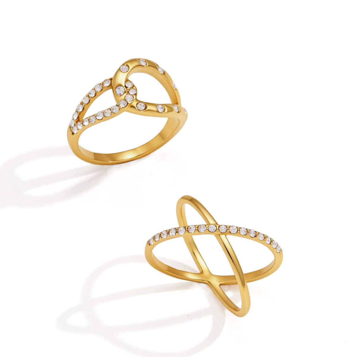 Interlocking Zircon Ring Collection